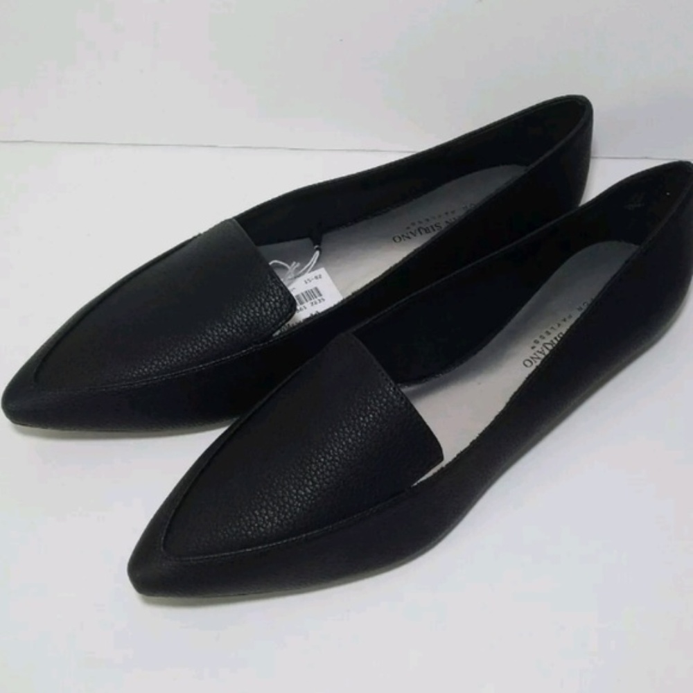 Christian Siriano Georgie Pointed Flats Black 7.5